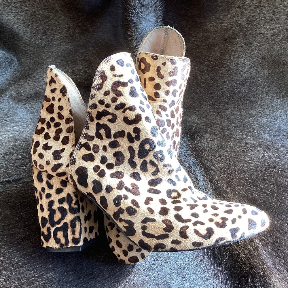 Steve Madden Rockstar Cow Hair Animal Print Heeled Bootie